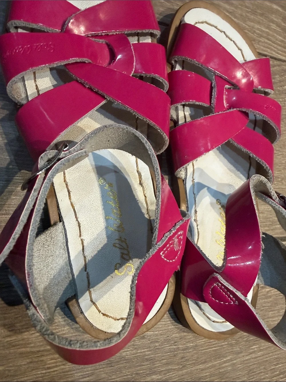 Kids Pink Summer Salt Water Sandals Size 11